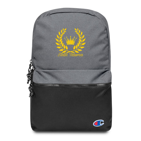 Static Trauma X Champion Embroidered Backpack