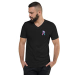 Dripping Short Sleeve V-Neck T-Shirt