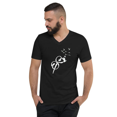 Fly Away Unisex Short Sleeve V-Neck T-Shirt