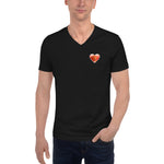 Lion Heart Unisex Short Sleeve V-Neck T-Shirt