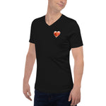 Lion Heart Unisex Short Sleeve V-Neck T-Shirt