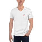 Rose Unisex Short Sleeve V-Neck T-Shirt